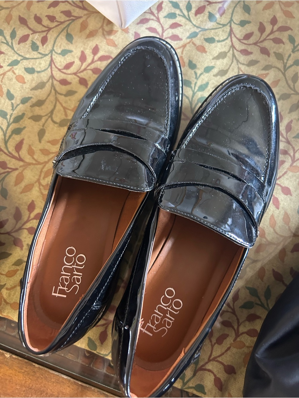 Franco Sarto Patent Leather Penny Loafers